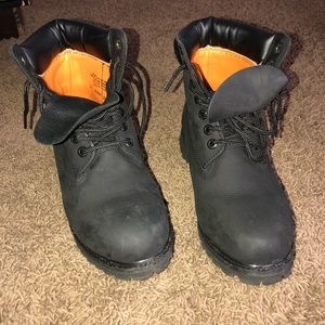 Timberlanes black worn twice